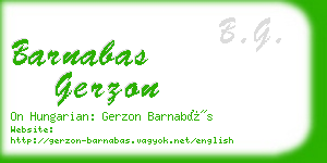 barnabas gerzon business card